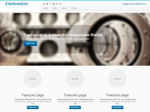 Wordpress template - customizr